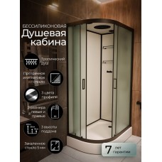 Душевая кабина Frank F412R М Black правосторонняя низкий поддон..