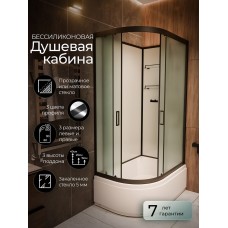 Душевая кабина Frank F412/2R М Black правосторонняя высокий поддо..