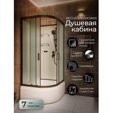 Душевая кабина Frank F409/2 М Black высокий поддон б/к..