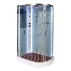 Душевая кабина Deto A102 L LED с кнопкой и гидромассажем..