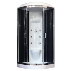 Душевая кабина Royal Bath 90HK7-BT-CH (черное/прозрачное) 90x90x..