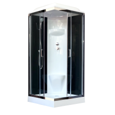 Душевая кабина Royal Bath 80HP6-BT-CH (черное/прозрачное) 80x80x2..
