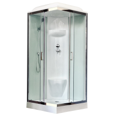 Душевая кабина Royal Bath 80HP6-WT-CH (белое/прозрачное) 80x80x21..