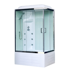 Душевая кабина Royal Bath 8100BP3-WT-CH (белое/прозрачное) левая ..