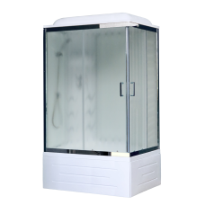 Душевая кабина Royal Bath 8100BP3-WC-CH (белое/матовое) левая 100..