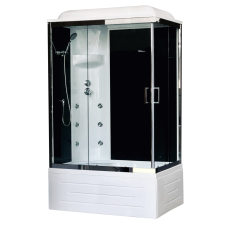 Душевая кабина Royal Bath 8100BP3-BT-CH (черное/прозрачное) левая..