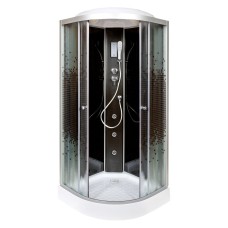 Душевая кабина Deto L801 с гидромассажем и электрикой BLACK..