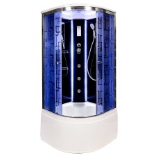 Душевая кабина Deto BМ4590 LED с гидромассажем BLACK..