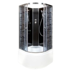 Душевая кабина Deto BМ4590 N без крыши BLACK..