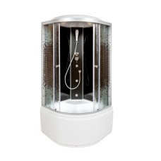 Душевая кабина DTO L890 с гидромассажем и электрикой BLACK..