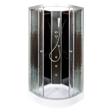 Душевая кабина DTO L801 N без крыши с гидромассажем BLACK..