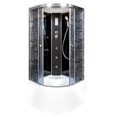 Душевая кабина DTO BМ4590 с гидромассажем и электрикой BLACK..