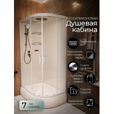 Душевая кабина Frank F412/1L White левосторонняя средний поддон..