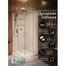 Душевая кабина Frank F418L Brilliant левосторонняя низкий поддон..