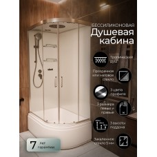 Душевая кабина Frank F412/2L Brilliant левосторонняя высокий подд..