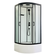 Душевая кабина Royal Bath FATO RB 100CK-М-BL рифленое стекло..